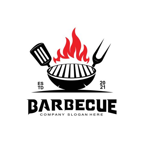 Vintage Retro Rustic Barbecue Logo Food Or Grill Design Icon Vector
