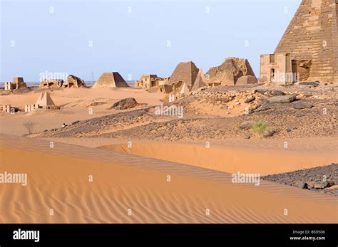 Pyramids Of Meroe Sudan Africa Stock Photo Alamy