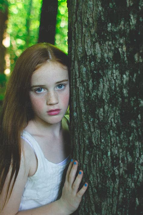 Young Girl In Woods By Stocksy Contributor Shan Dodd Stocksy