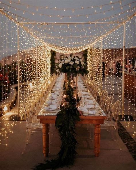 15 Gorgeous Wedding Venue Setting Ideas With Lights Emma Loves