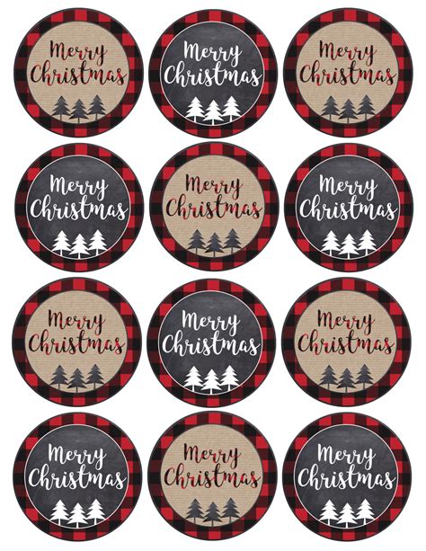 Merry Christmas Tags Printable Paper Trail Design
