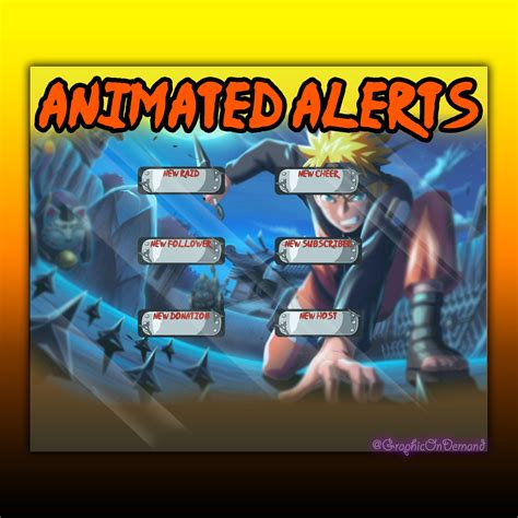 Animated Twitch Alert Naruto Themed Twitch Alert Animated 6 X
