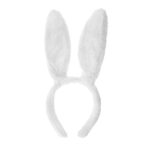 White Bunny Rabbit Ears Headband Fluffy Furry Easter Adult Child