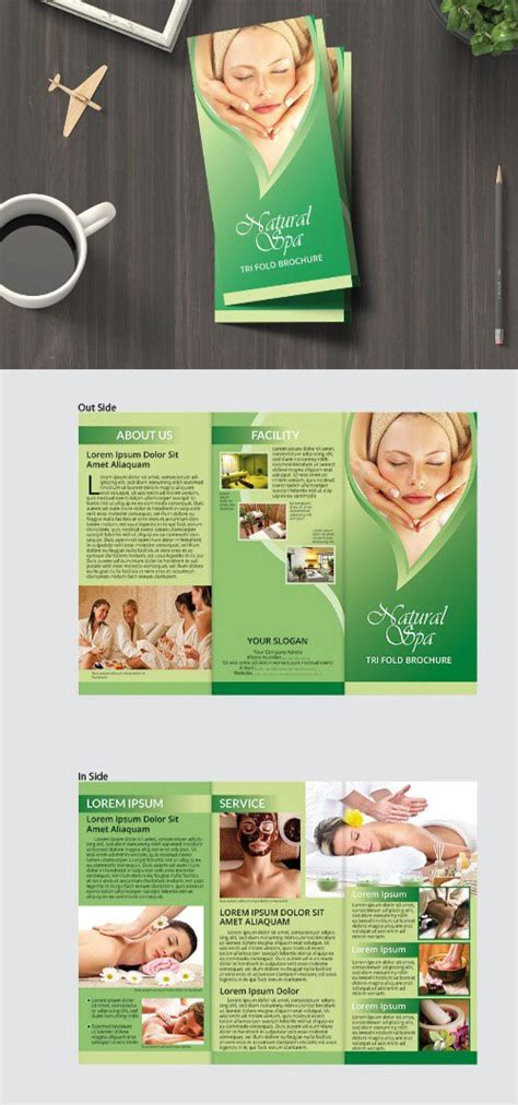 Tri Fold Spa Brochure Brochure Templates Free Psd Templates Templates Free Print Templates