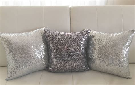 Set Of 3 Pillows Chanel Pillowthrow Pillow Cover Sequins Pillow