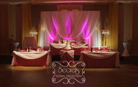 A Crystallized Fuchsia Wedding Ceremony And Reception Decoration
