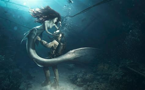 1920x1200 Diver And The Mermaid 1080p Resolution Hd 4k Wallpapers