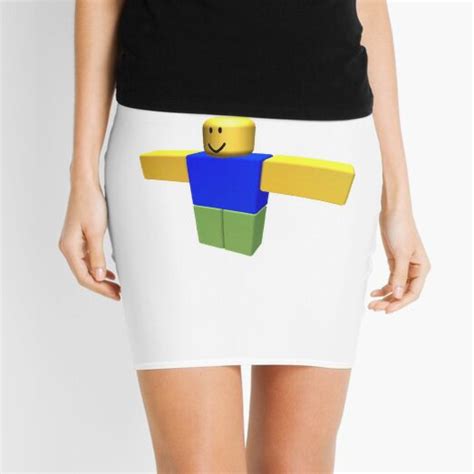 Roblox Noob T Pose Mini Skirt By Levonsan Redbubble Free Codes For