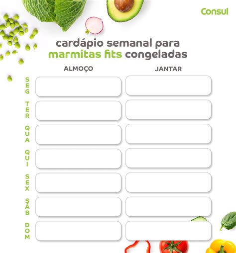 Marmitas Fitness Card Pio Semanal Facilita Consul