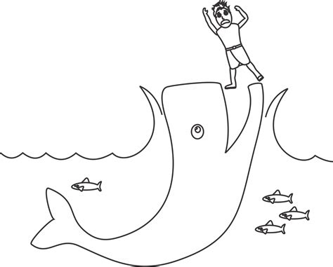 Jonah and the whale coloring page for the sign of jonah lesson Jonah