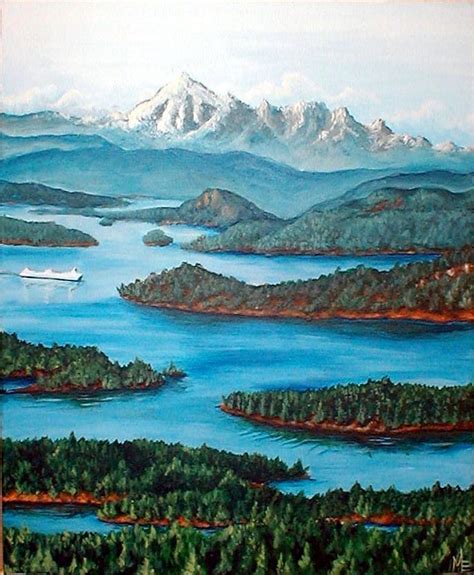 To get to san juan island, take a plane from seattle (45 minutes) or ferry (60 minutes) from anacortes. San Juan Islands Painting by Michelle East