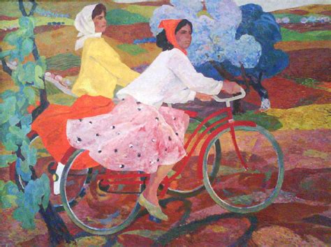 Piktura te ndryshme me porosi g.bakalli. Piktura "Vajzat me bicikleta"