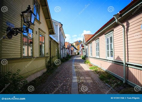 A Traditional Swedish Town Editorial Stock Photo Image Of House 97391708