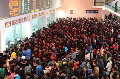 train ticket seekers crowd china s stations photos huffpost