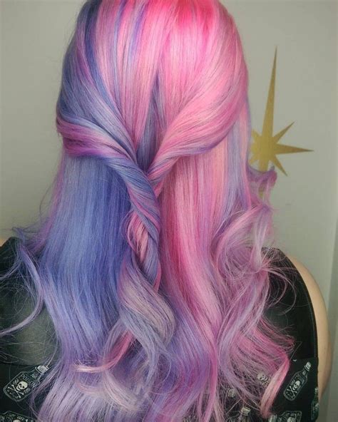 Split Personality Hair In Pastel Pink And Purple Light
