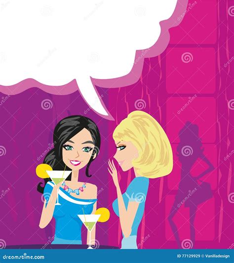 Envious Two Women Gossip Cartoon Vector 30104291
