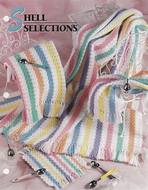 Shell Selections Annies Attic Crochet Quilt And Afghan Pattern Club