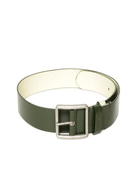 Buy Levis Men Olive Green Solid Leather Belt Belts For Men 8117023