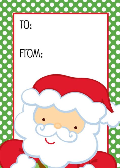Santa Christmas T Tag Printables Etiquetas Navideñas Navidad