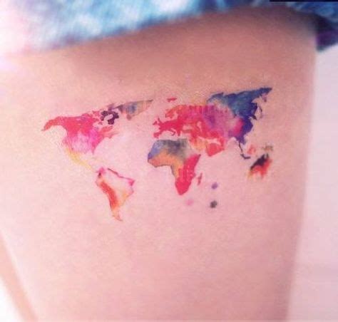 Resultado De Imagen Para Tatuajes De Mapas Del Mundo World Map Tattoos Map Tattoos Globe Tattoos