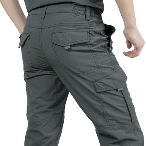 Mens Lightweight Tactical Pants Breathable Summer Casual Army Military