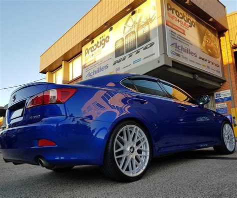Lexus Is350 Blue With Rotiform Rse Aftermarket Wheels Wheel Front
