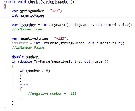 Be aware that if you feed. How to check if a string is a number in C# | Arunkumar Blog