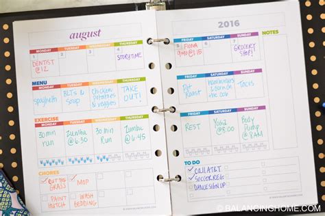 An Organized Life Ebook Balancing Home Life Organization Weekly