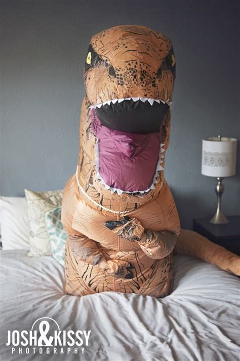Woman Takes Boudoir Photos In Dinosaur Costume