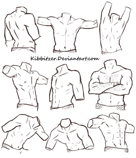 Male Torsos Tutorial De Anatomía Dibujo De Posturas Cuerpo De Hombre