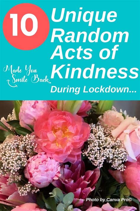 10 Unique Random Acts Of Kindness During Lockdown Random Acts Of Kindness Kindness Acting