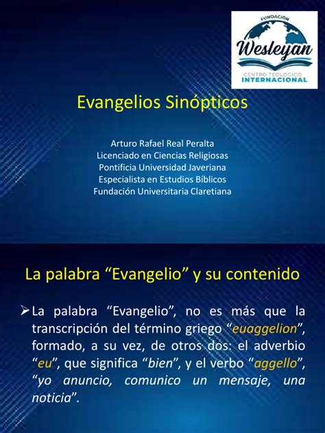 Evangelios Sinópticos Ctiw1 Pdf Pdf Evangelios Evangelio De Marcos