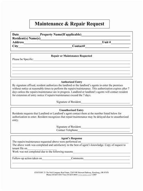 Excel template for maintenance planning and scheduling. Maintenance Service Request form Template Beautiful ...