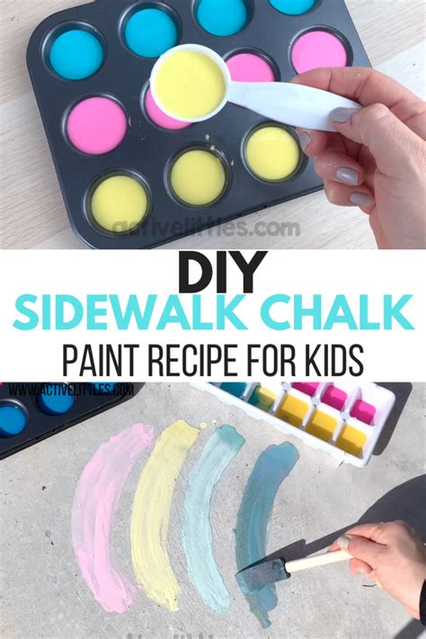 Diy Sidewalk Chalk Paint Recipe For Kids Active Littles