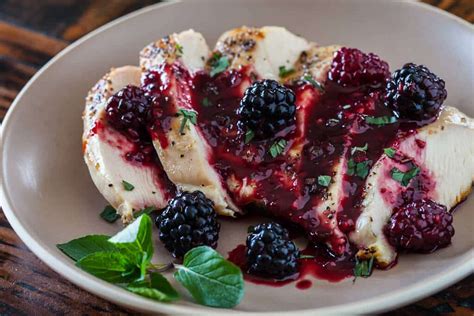 Grilled Chicken With Blackberry Sweet And Sour Sauce