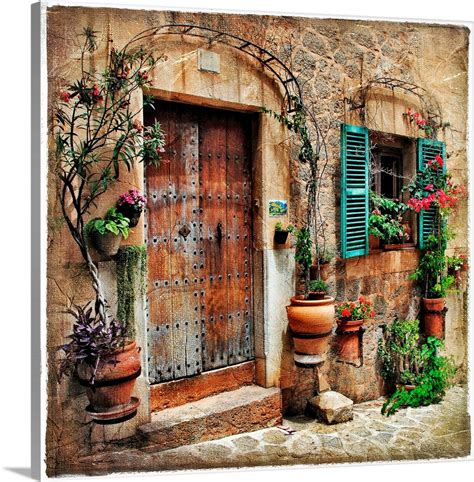 The Charming Streets Of Old Mediterranean Towns Wall Art Canvas Prints