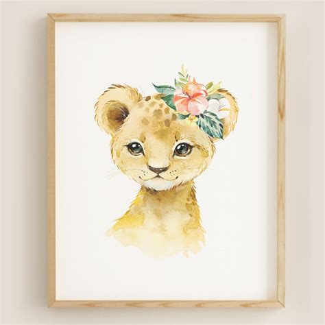 Printable Digital Safari Nursery Posters Animal Prints Etsy