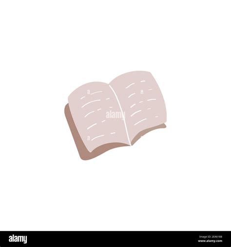 Open Book Doodle Icon Vector Hand Drawn Illustration Stock Vector