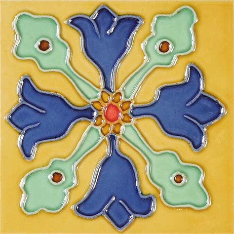 Solistone Hand Painted Ceramic 10 Pack Hermosa 6 In X 6 In Ceramic Wall