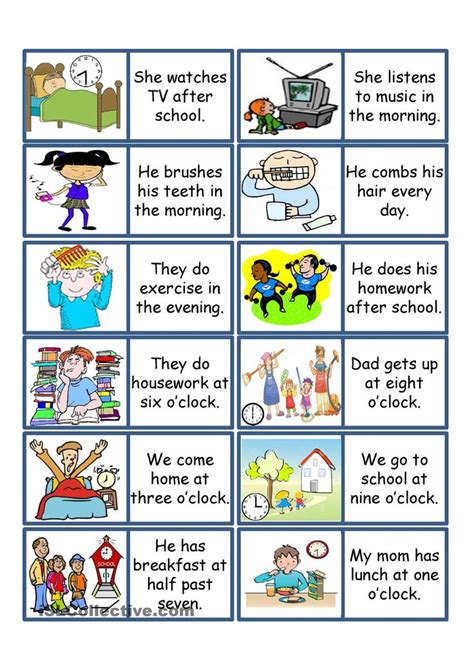 Daily Routine Game Esl Powerpoint Worksheet Of The Day On