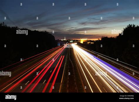 Motorway Cars Trail Hi Res Stock Photography And Images Alamy