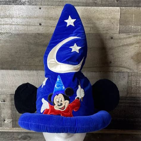 Walt Disney World Fantasia Mickey Mouse Sorcerers Blue Apprentice Hat