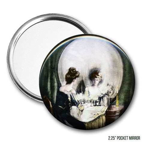 All Is Vanity Skull Pocket Mirror Etsy