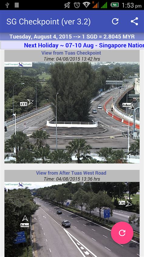 The reside web cam pictures are Singapore Checkpoint Traffic - Android Apps on Google Play