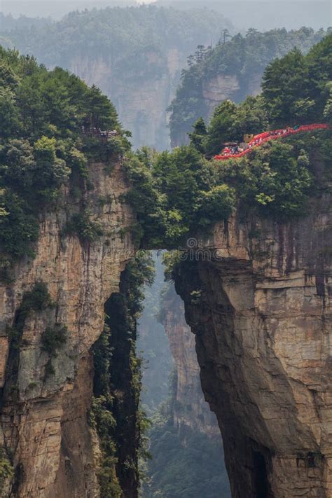 Natural Rock Bridge In Wulingyuan Scenic And Historic Interest Area In