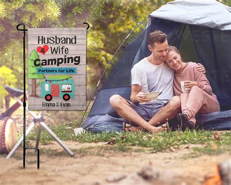 Husband Wife Camping Partners For Life Personalized Camping Etsy