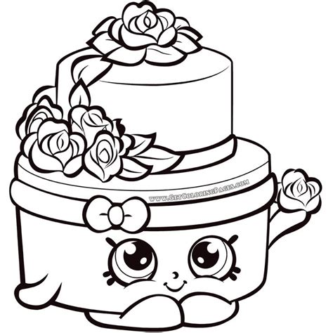 Unicorn cake colouring pages : Shopkins Season 7 Wedding Cake | Shopkin coloring pages ...
