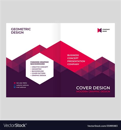 Design Catalog Cover Booklet Flyer Creative Vector Image