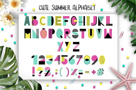 Cute Summer Alphabet On Yellow Images Creative Store