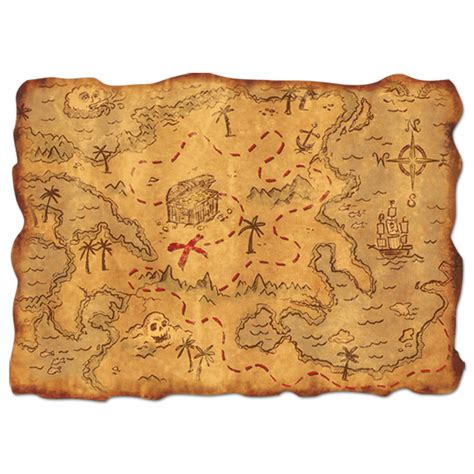 Treasure Chest Pirate Treasure Map Party Decorations Kit With Treasure